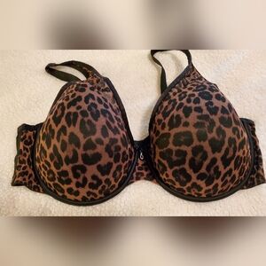 Curvy CoutureSize Size 42DDD leopard pushup bra. With underwire.